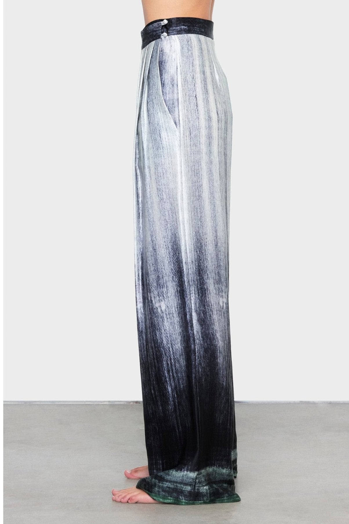 TX3 SH12 | Silk-Satin Palazzo Pant