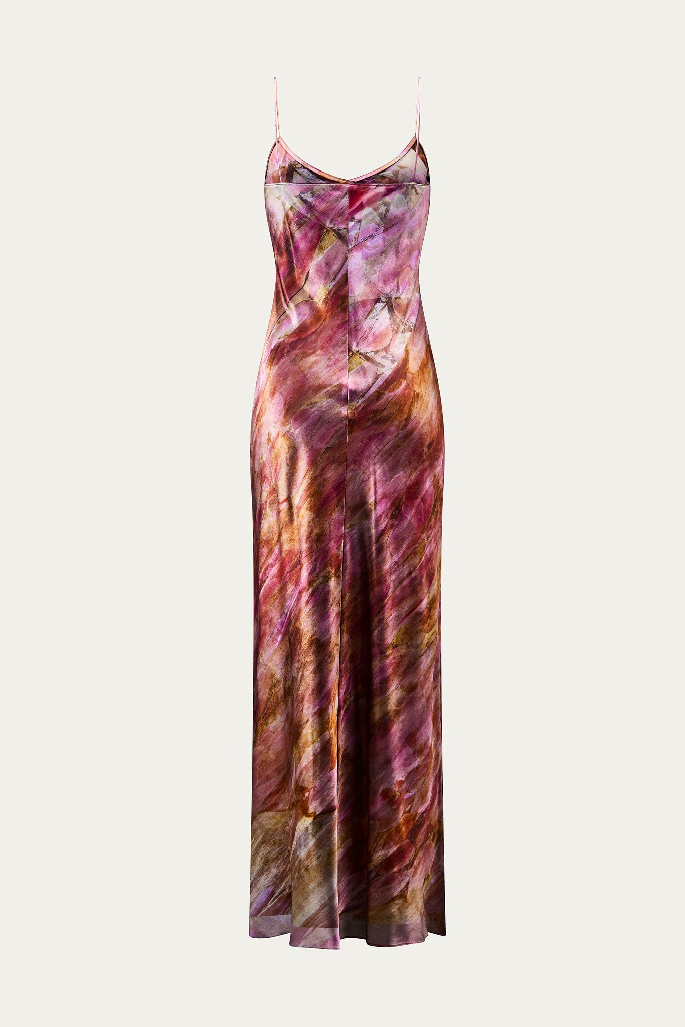 Bouquet Silk Satin Slip Dress