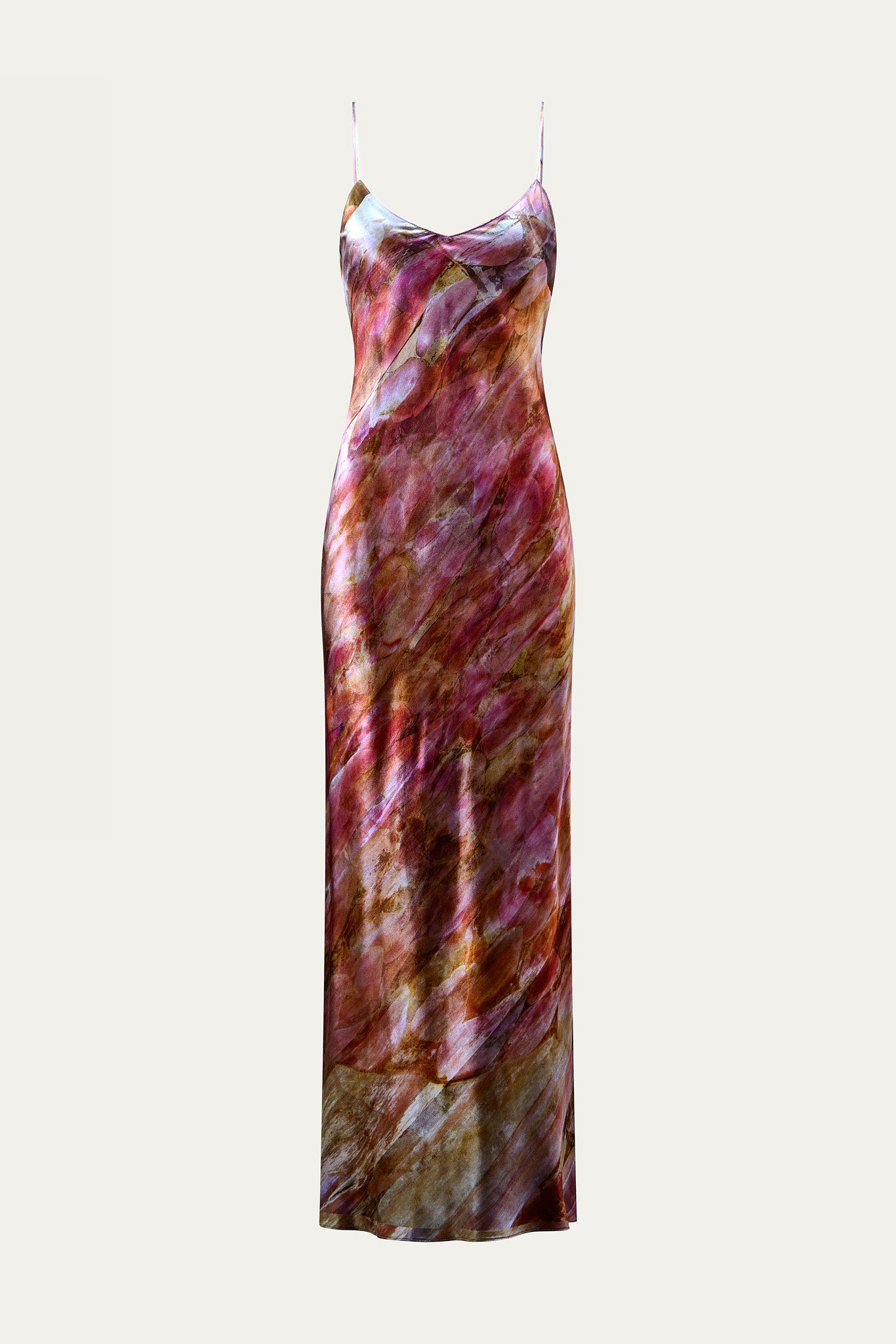 Bouquet Silk Satin Slip Dress