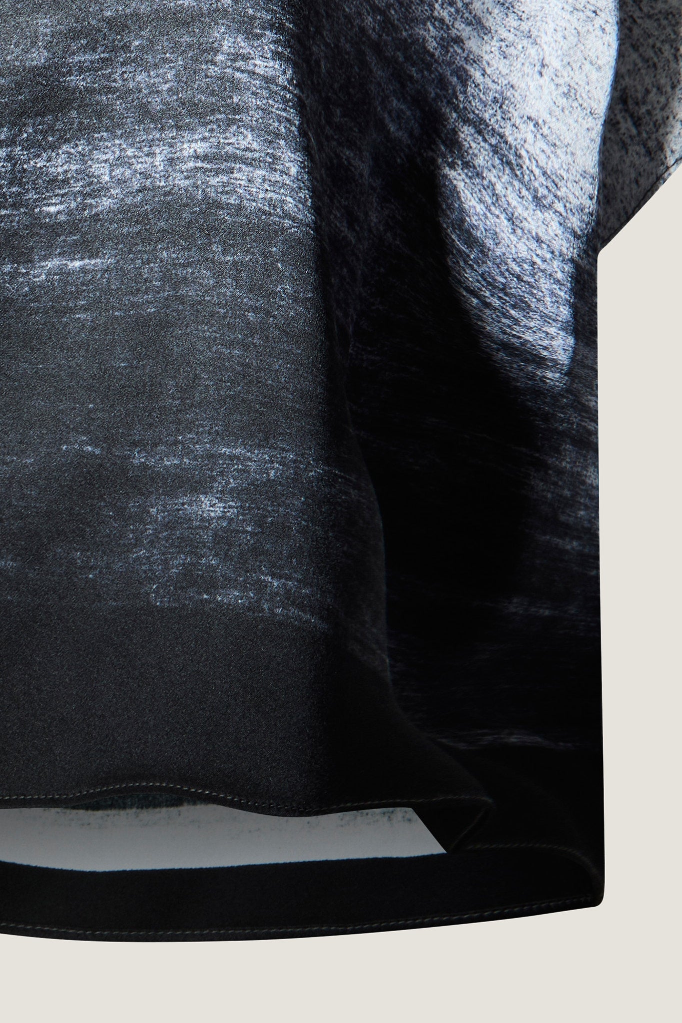 printed silk boxy top with photographic surface