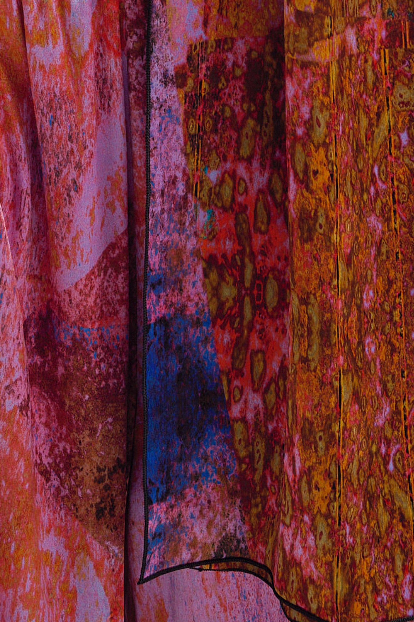 printed silk scarf with photographic surface
