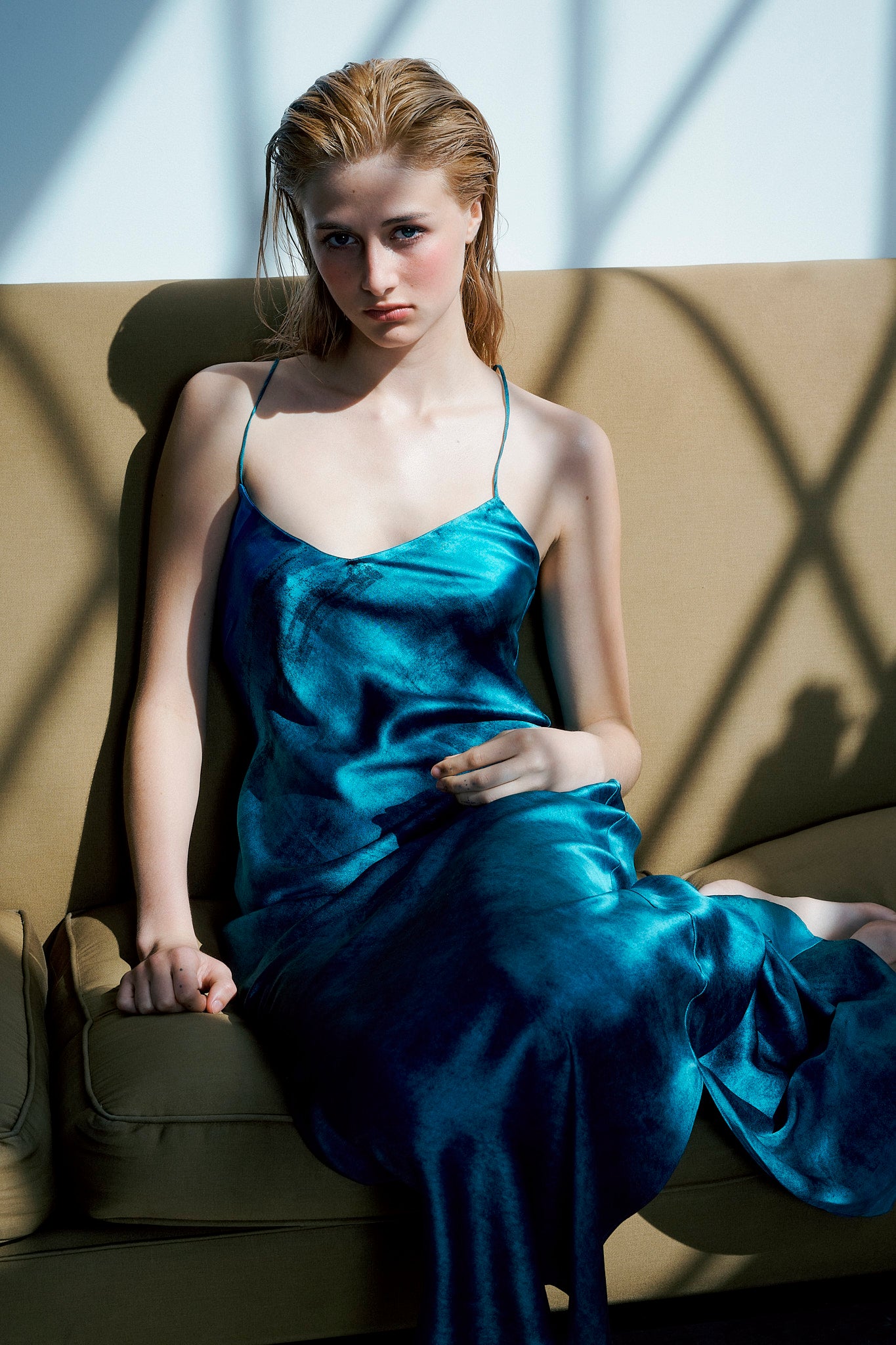 Glacier Silk Satin Slip Dress