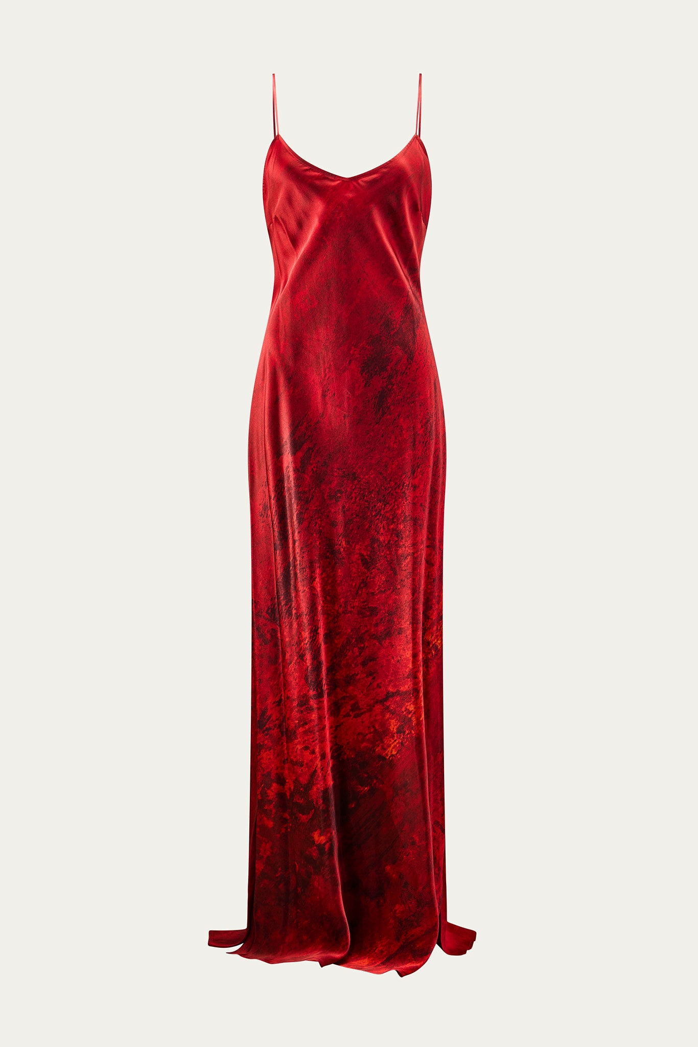 Nuit Rouge Silk Satin Slip Dress