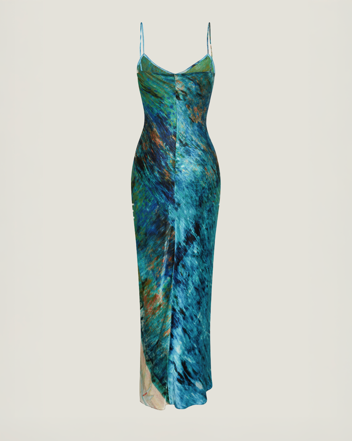 Rhodonite Silk-Satin Minimalist Slip (Flooder) /  C1-D