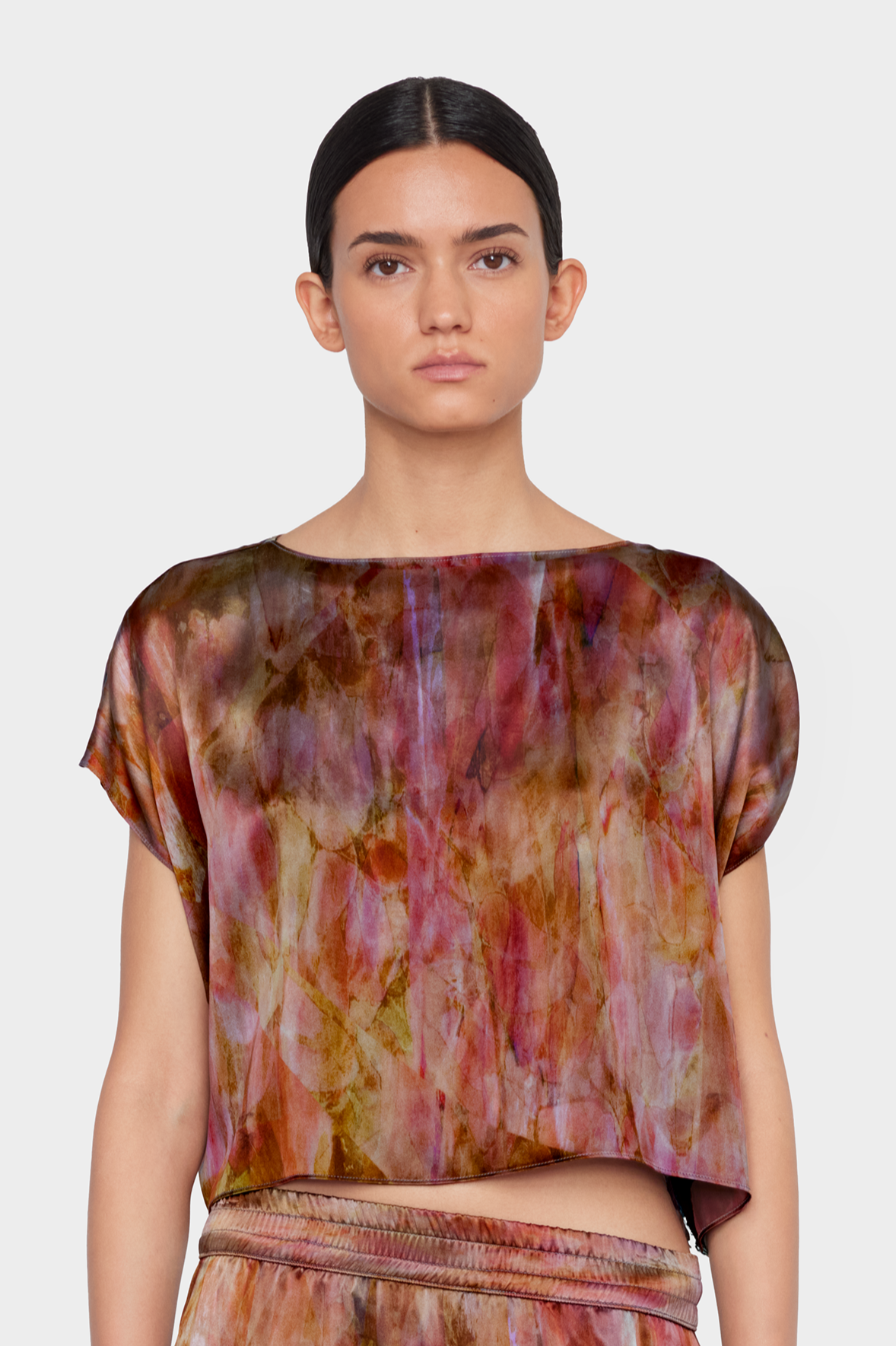 TX1 SH8 | Silk-Satin Boxy Tee