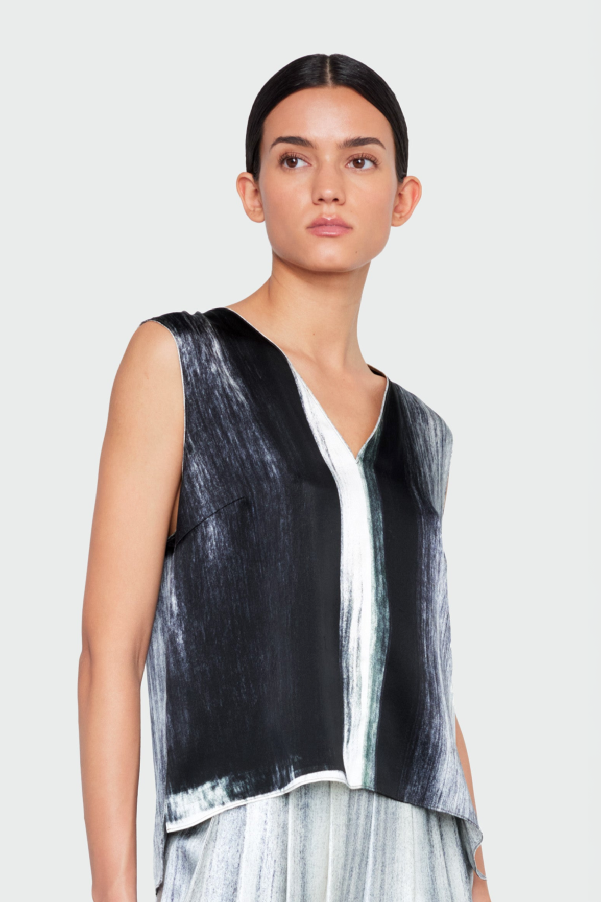 TX3 SH7 | Silk-Satin Cascade Vest