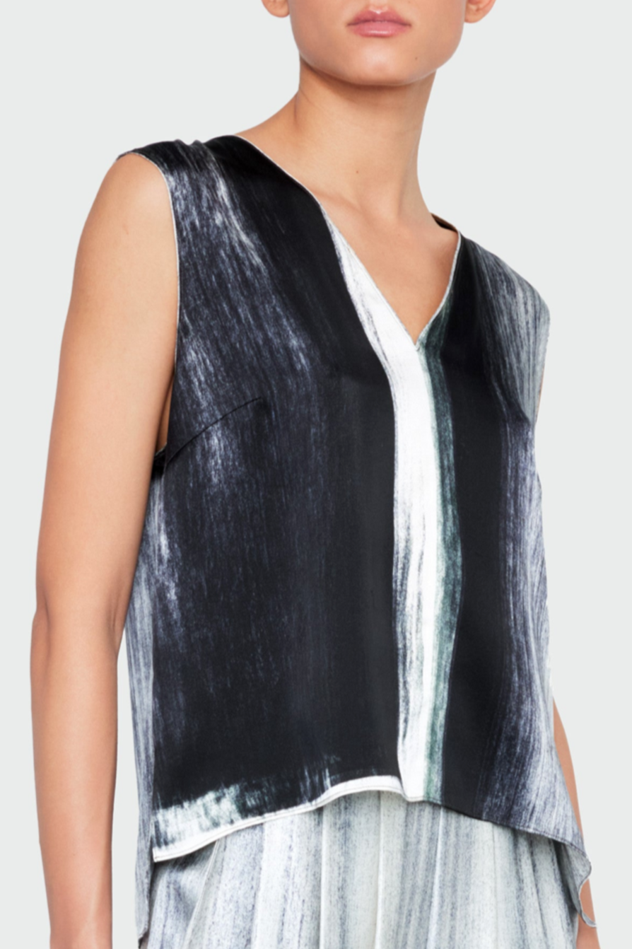 TX3 SH7 | Silk-Satin Cascade Vest