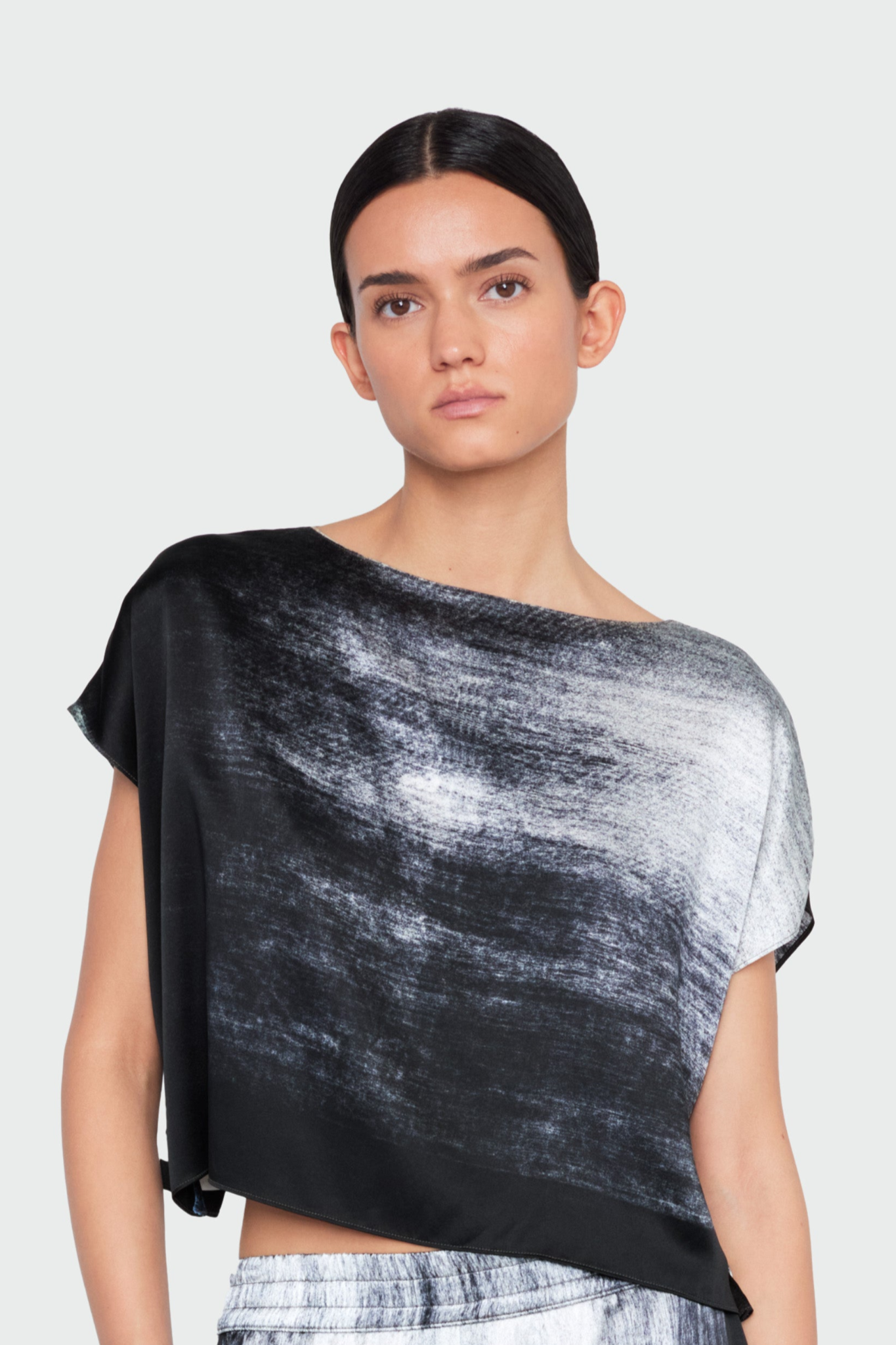 TX3 SH8 | Silk-Satin Boxy Tee