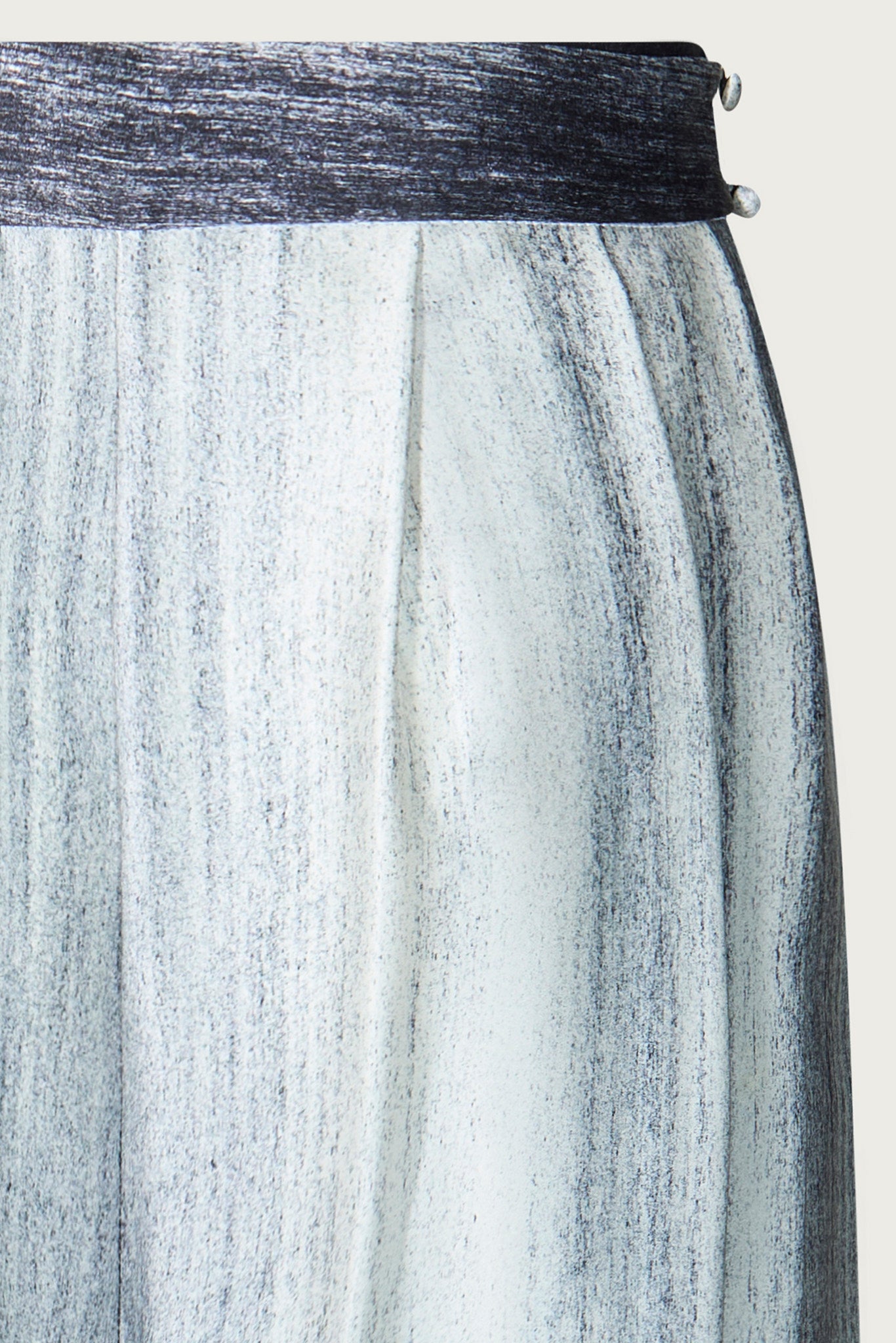 printed silk tailored pant with photographic surface