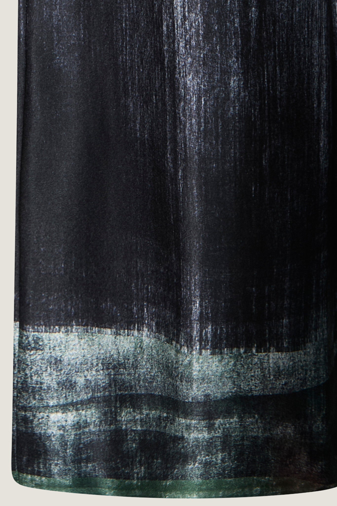 printed silk tailored pant with photographic surface